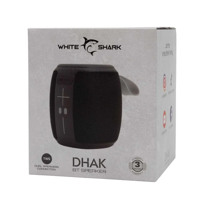 White Shark DHAK Bluetooth Kaiutin 1.200mAh Musta - 9450402