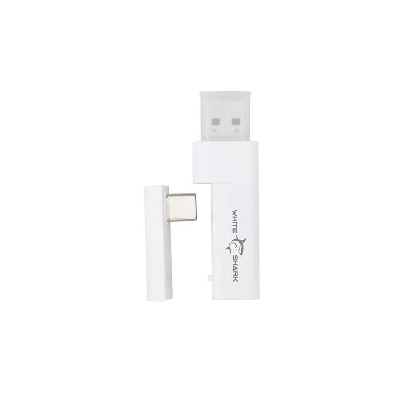 White Shark Premium FIRECREST Langaton Over-Ear Pelikuulokkeet Valkoinen/Harmaa - 9450675