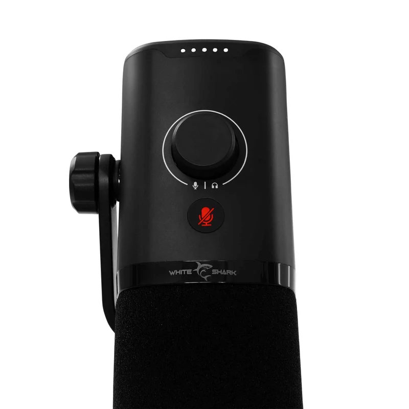 White Shark UDUKKU USB-C/XLR-Dynaaminen Mikrofoni Jalusta Mukaan Lukien Musta - 9450732