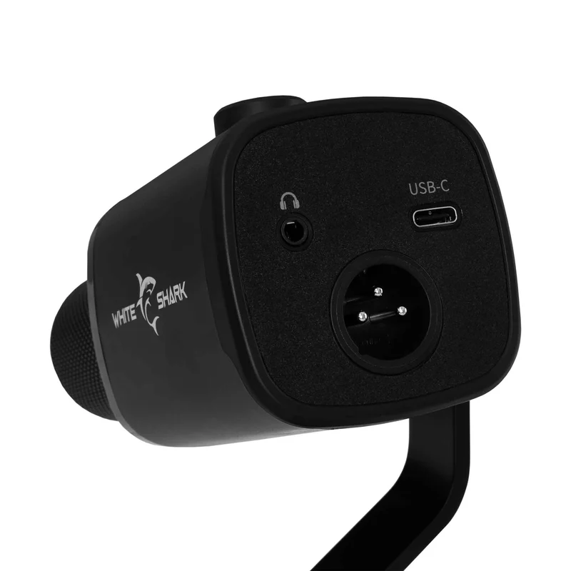 White Shark UDUKKU USB-C/XLR-Dynaaminen Mikrofoni Jalusta Mukaan Lukien Musta - 9450732