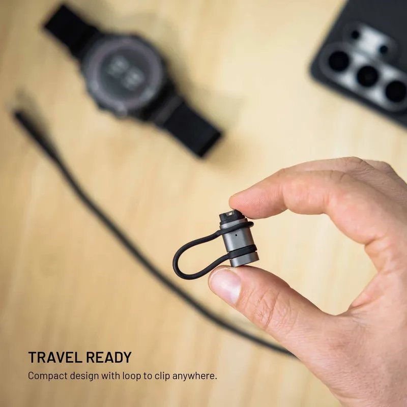 FIXED USB-C Latausadapteri Garmin älykellolle Musta - 8019207