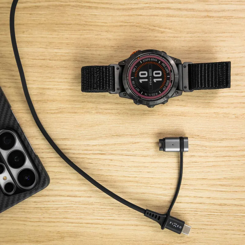 FIXED USB-C Latausadapteri Garmin älykellolle Musta - 8019207