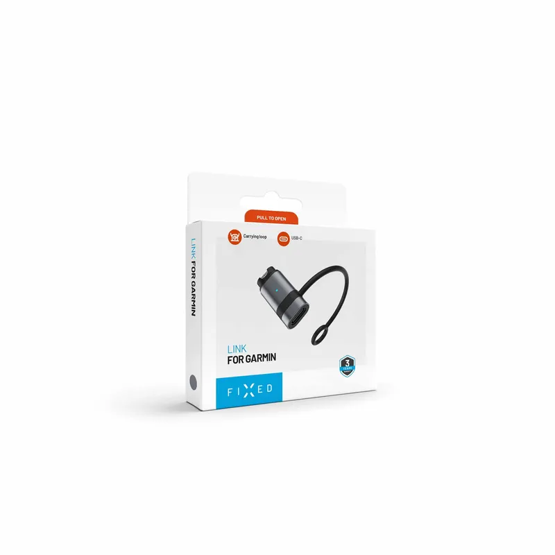 FIXED USB-C Latausadapteri Garmin älykellolle Musta - 8019207