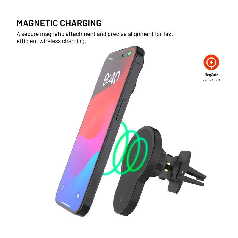 FIXED MagClick2 15W QI2 Puhelinteline ilmanvaihtoritilään - 8018846