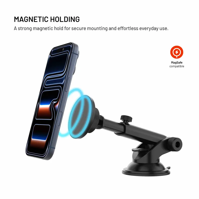 FIXED MagCircle XL tuulilasin autoteline musta - 8019219