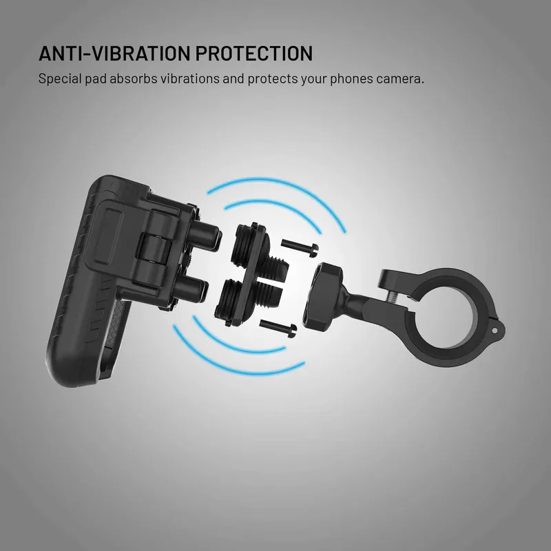 FIXED Bikee Anti-Shock Puhelimen pyöräteline Musta - 8019208