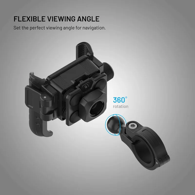 FIXED Bikee Anti-Shock Puhelimen pyöräteline Musta - 8019208