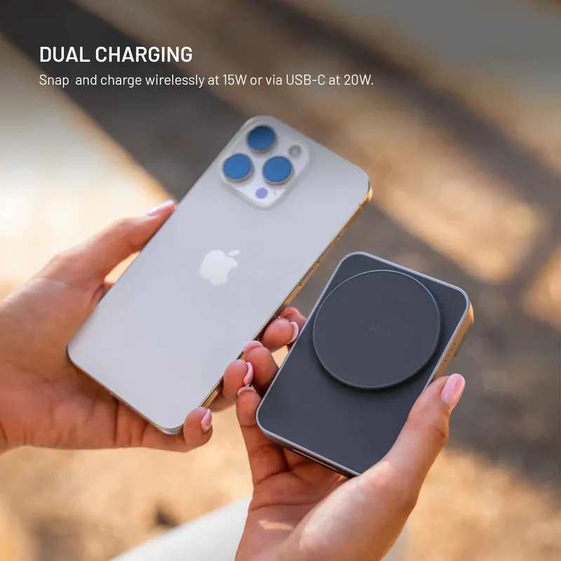 FIXED MagZen 5 Stand Qi2 20W Varavirta 5000mAh Apple Watch laturilla Harmaa - 8018895