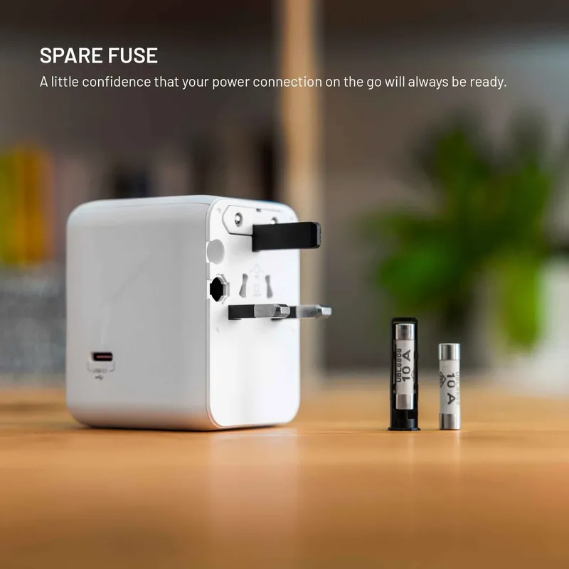FIXED Matkalaturi USB-C/-A 70W EU/UK/USA/AUS Valkoinen - 8018910
