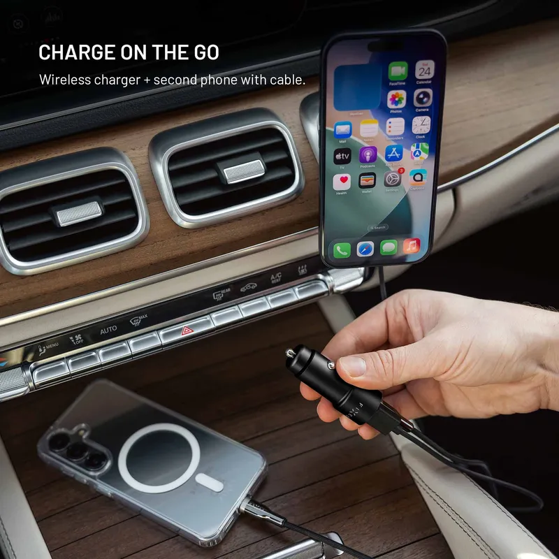 FIXED Super Fast 63W USB-A/C Autolaturi Musta - 8019266