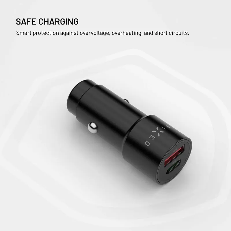 FIXED Super Fast 63W USB-A/C Autolaturi Musta - 8019266