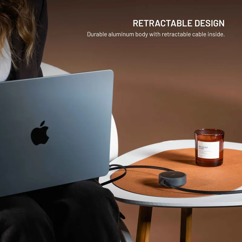 FIXED Ulosvedettävä USB-C/C 100W Kaapeli 1m musta - 8019232