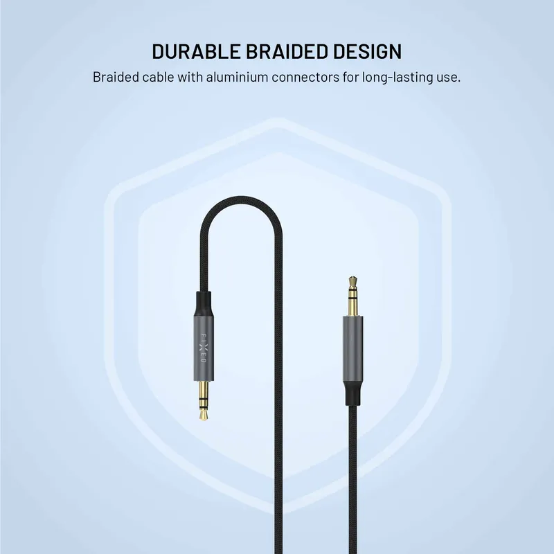 FIXED Link Premium 3.5mm Audiokaapeli 1.5m Tummanharmaa - 8019299