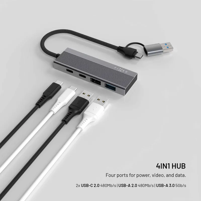 FIXED Hub Port 4in1 Multiport USB-C Hub Hopea - 8019407