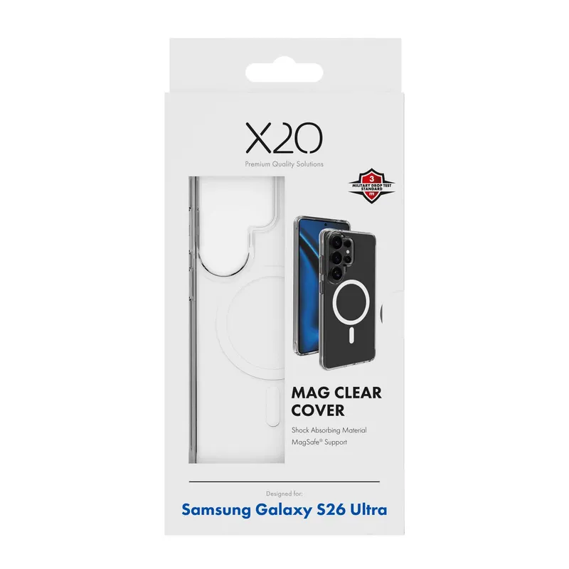 X2O Mag Clear Suojakuori Samsung Galaxy S26 Ultra Kirkas - 3410093