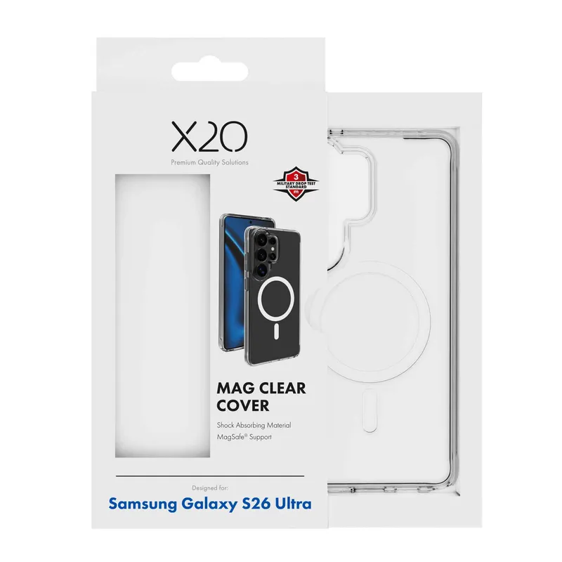X2O Mag Clear Suojakuori Samsung Galaxy S26 Ultra Kirkas - 3410093