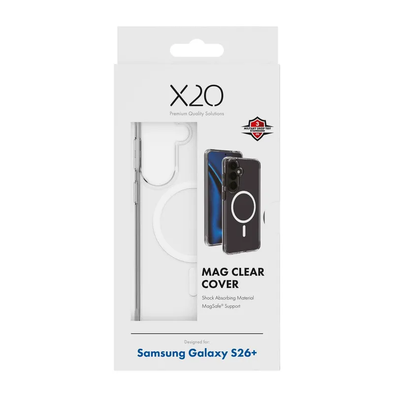 X2O Mag Clear Suojakuori Samsung Galaxy S26+ Kirkas - 3410096