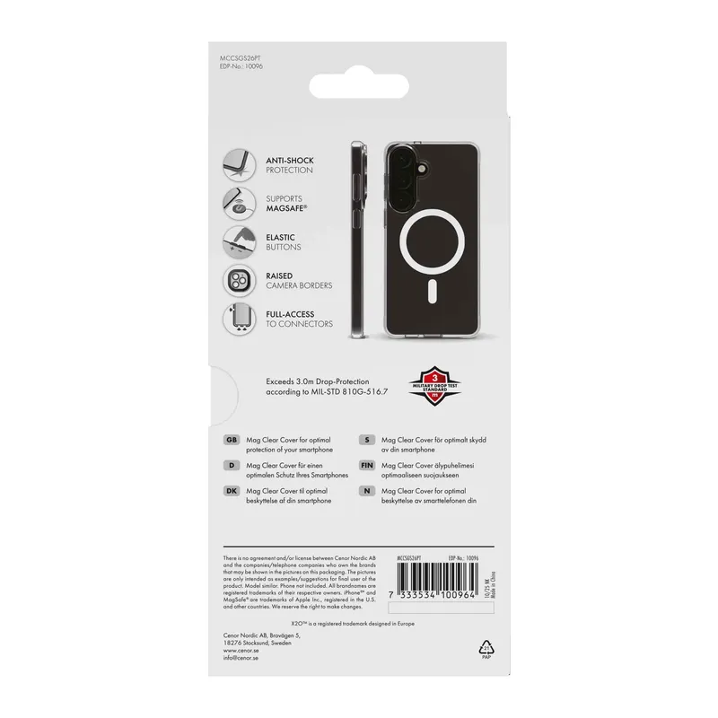 X2O Mag Clear Suojakuori Samsung Galaxy S26+ Kirkas - 3410096
