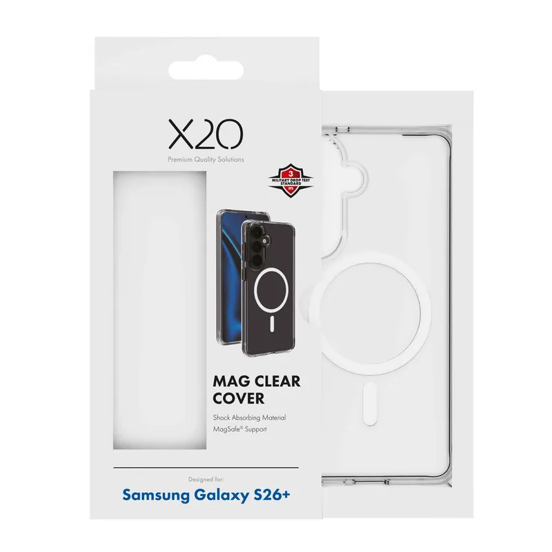 X2O Mag Clear Suojakuori Samsung Galaxy S26+ Kirkas - 3410096