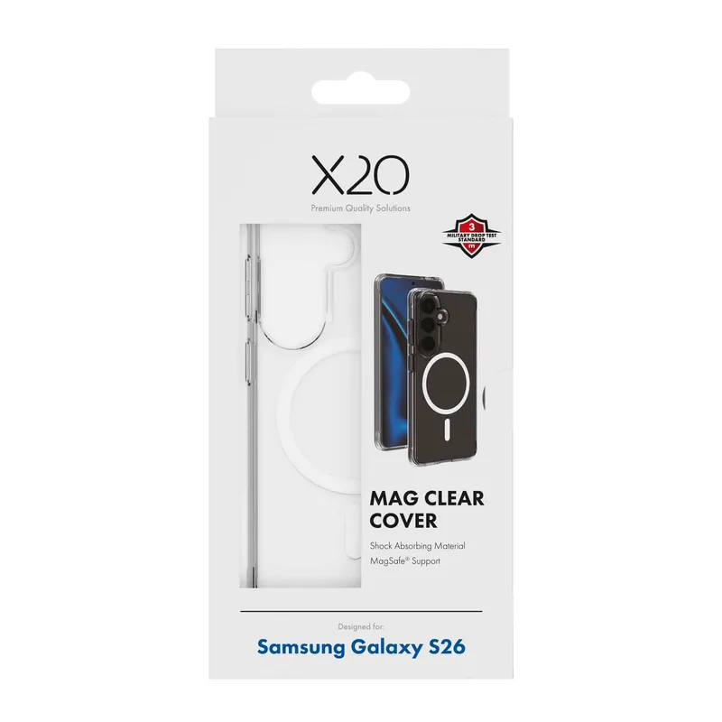 X2O Mag Clear Suojakuori Samsung Galaxy S26 Kirkas - 3410100