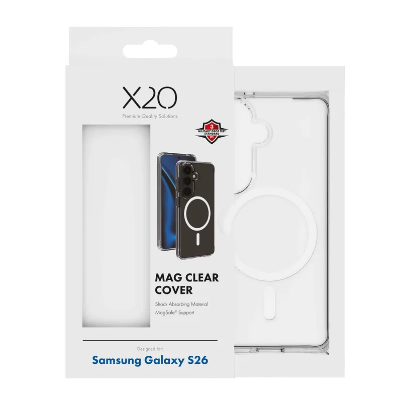 X2O Mag Clear Suojakuori Samsung Galaxy S26 Kirkas - 3410100
