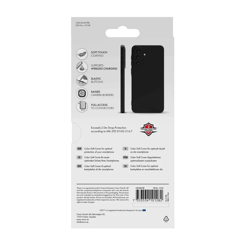 X2O Color Soft Suojakuori Samsung Galaxy A57 5G Musta - 3410128