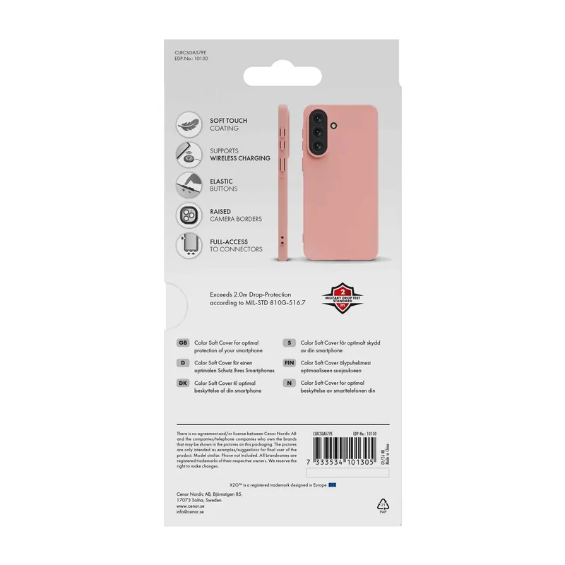 X2O Color Soft Suojakuori Samsung Galaxy A57 5G Peach - 3410130