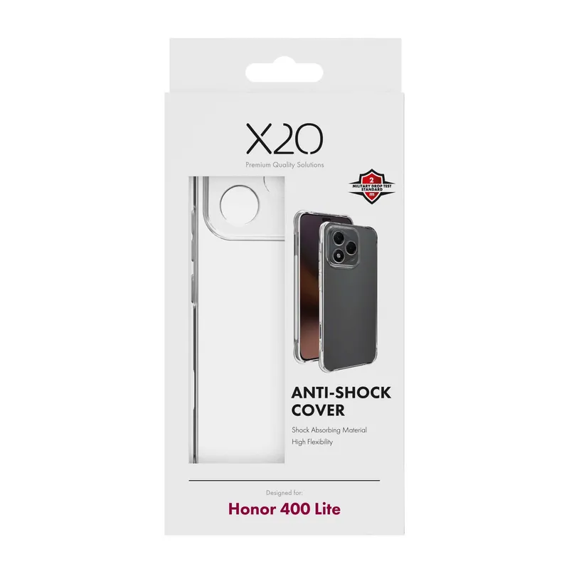 X2O Anti-Shock Suojakuori Honor 400 Lite Kirkas - 3410071