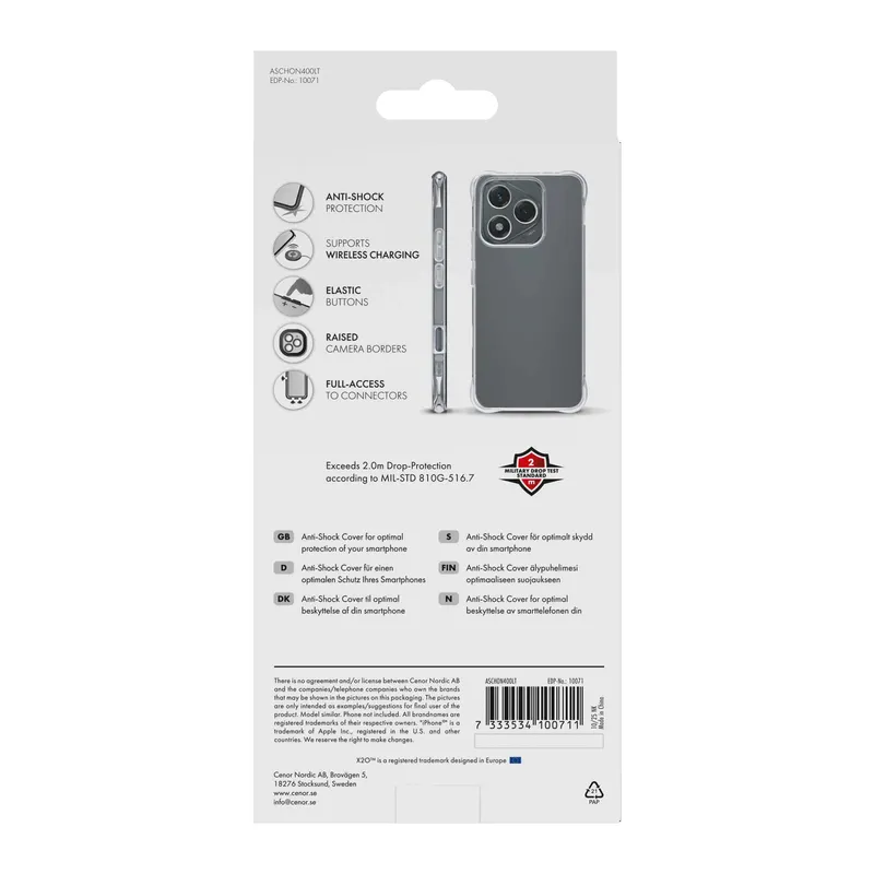 X2O Anti-Shock Suojakuori Honor 400 Lite Kirkas - 3410071