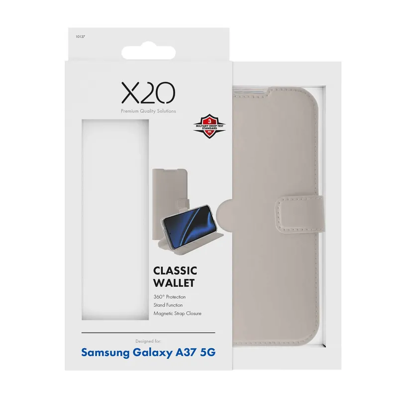 X2O Classic Wallet Lompakkokotelo Samsung Galaxy A37 5G Greige - 3410137