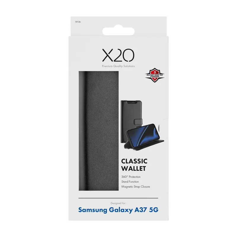 X2O Classic Wallet Lompakkokotelo Samsung Galaxy A37 5G Musta - 3410136
