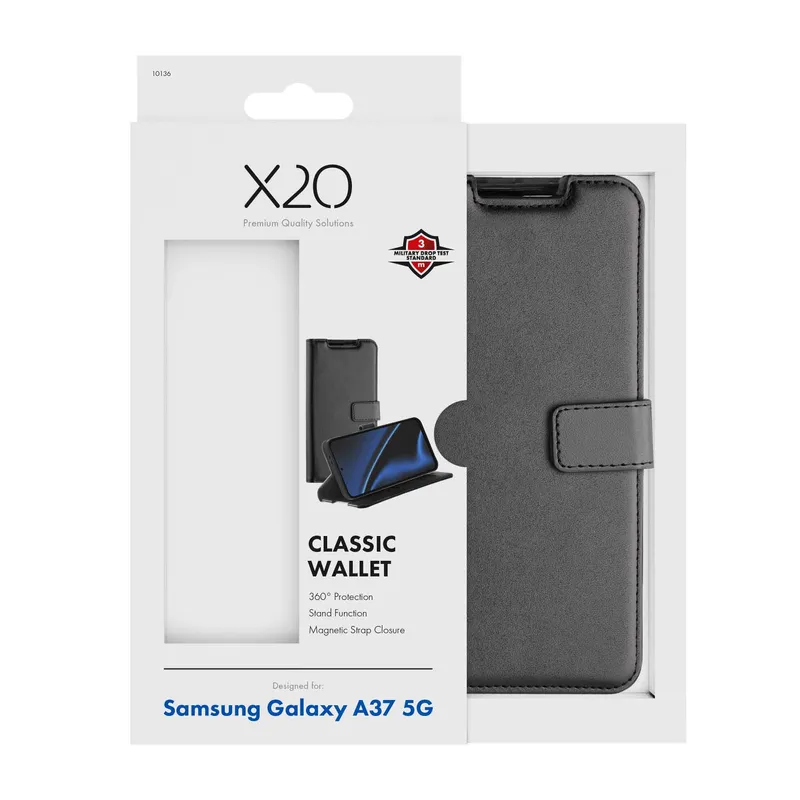 X2O Classic Wallet Lompakkokotelo Samsung Galaxy A37 5G Musta - 3410136