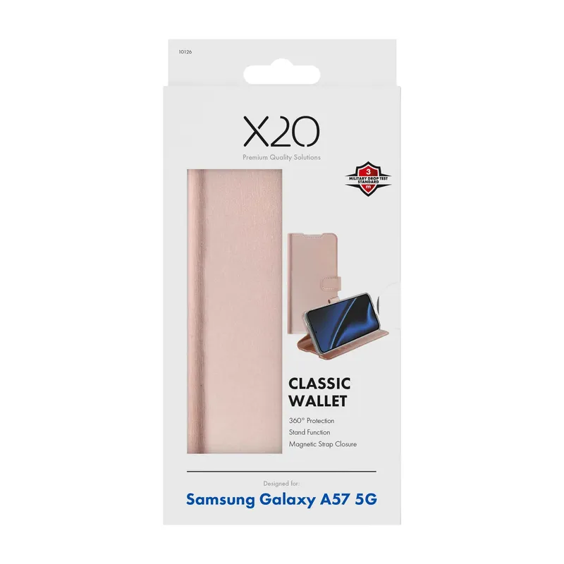 X2O Classic Wallet Lompakkokotelo Samsung Galaxy A57 5G Rose Gold - 3410126