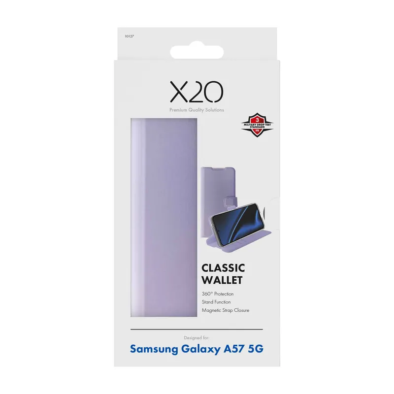 X2O Classic Wallet Lompakkokotelo Samsung Galaxy A57 5G Lavender - 3410127