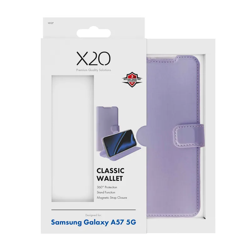 X2O Classic Wallet Lompakkokotelo Samsung Galaxy A57 5G Lavender - 3410127