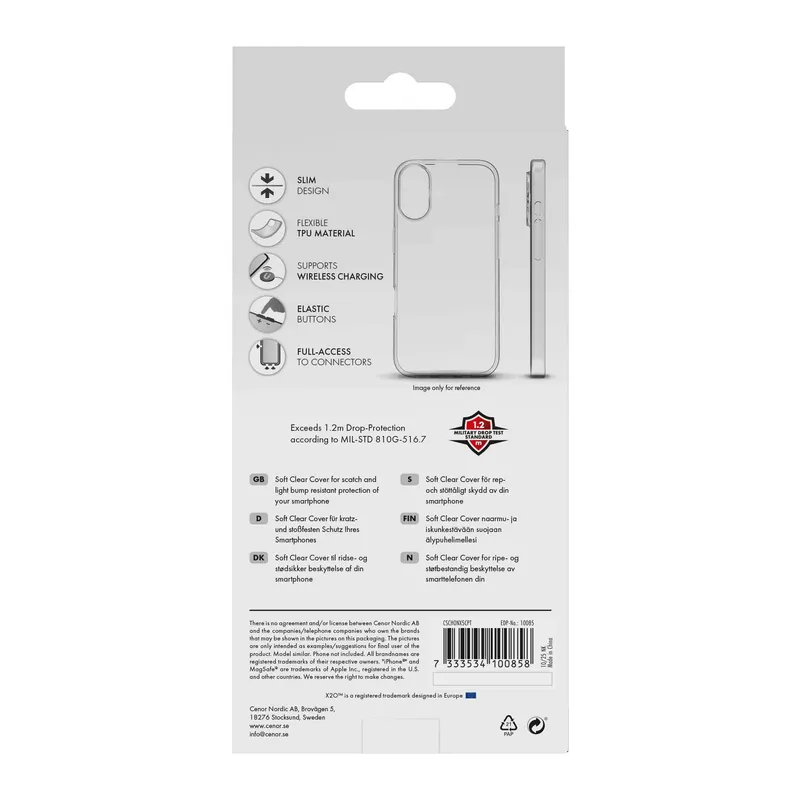 X2O Clear Soft Suojakuori Honor X5c Plus Kirkas - 3410085