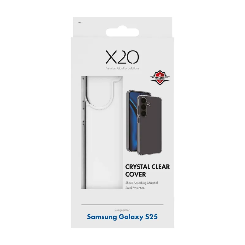 X2O Crystal Clear Suojakuori Samsung Galaxy S25 Kirkas - 3410087