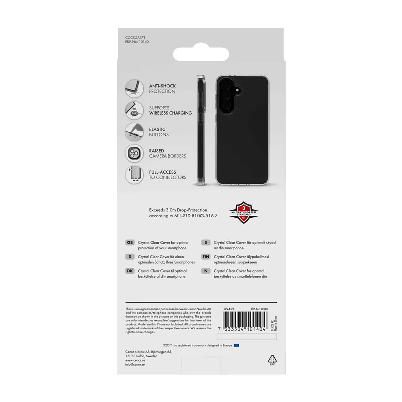 X2O Crystal Clear Suojakuori Samsung Galaxy A37 5G Kirkas - 3410140