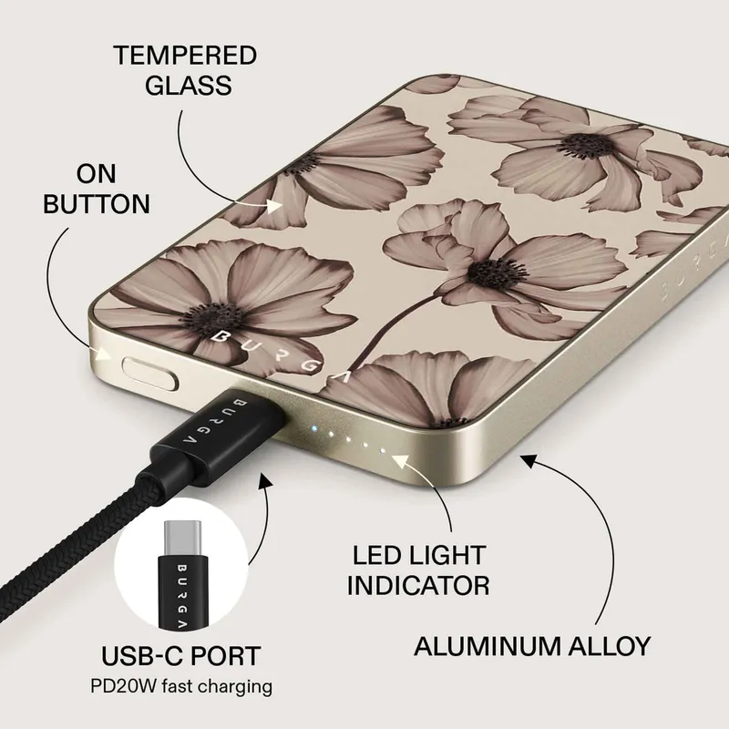 Burga Barely Yours - MagSafe Power Bank 5000 mAh Kulta - 4108297
