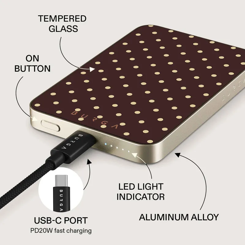 Burga Sorry Busy - MagSafe Power Bank 5000 mAh Kulta - 4108551