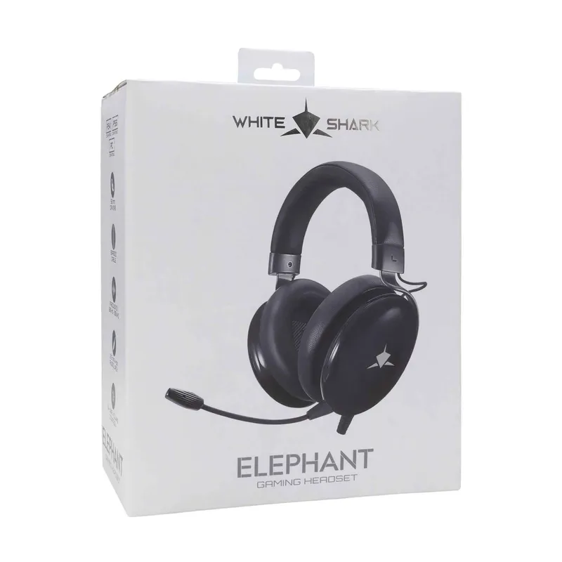 White Shark ELEPHANT Over-Ear Pelikuuloke Musta - 9450802