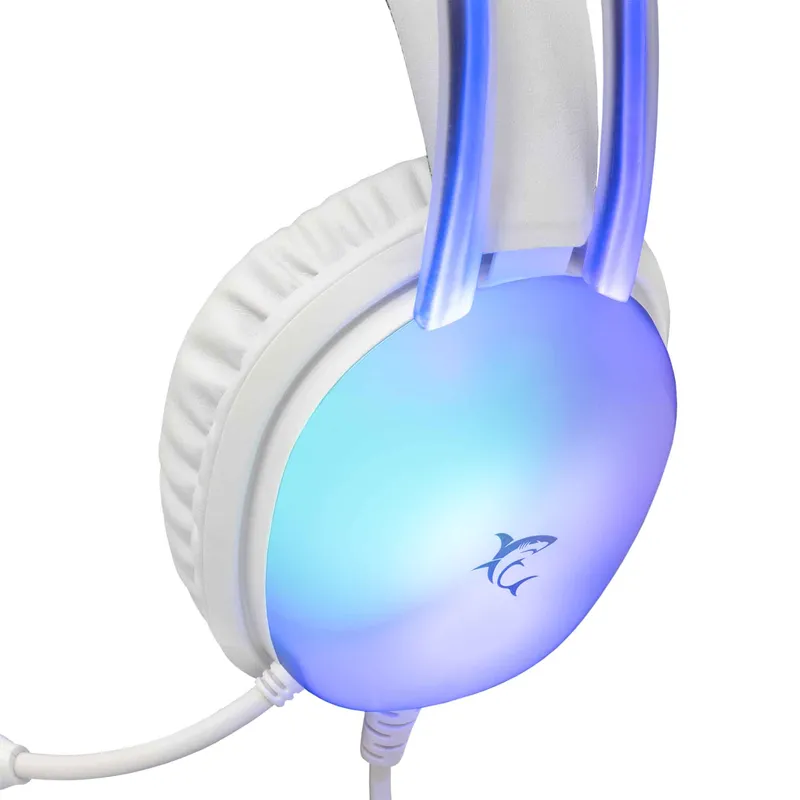 White Shark PEACOCK-2 Over-Ear RGB Pelikuuloke Valkoinen - 9450744