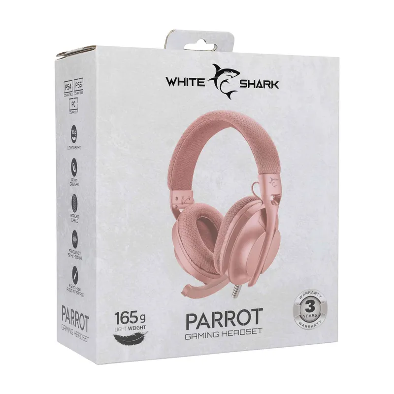 White Shark PARROT On-Ear Pelikuuloke Vaaleanpunainen - 9450504
