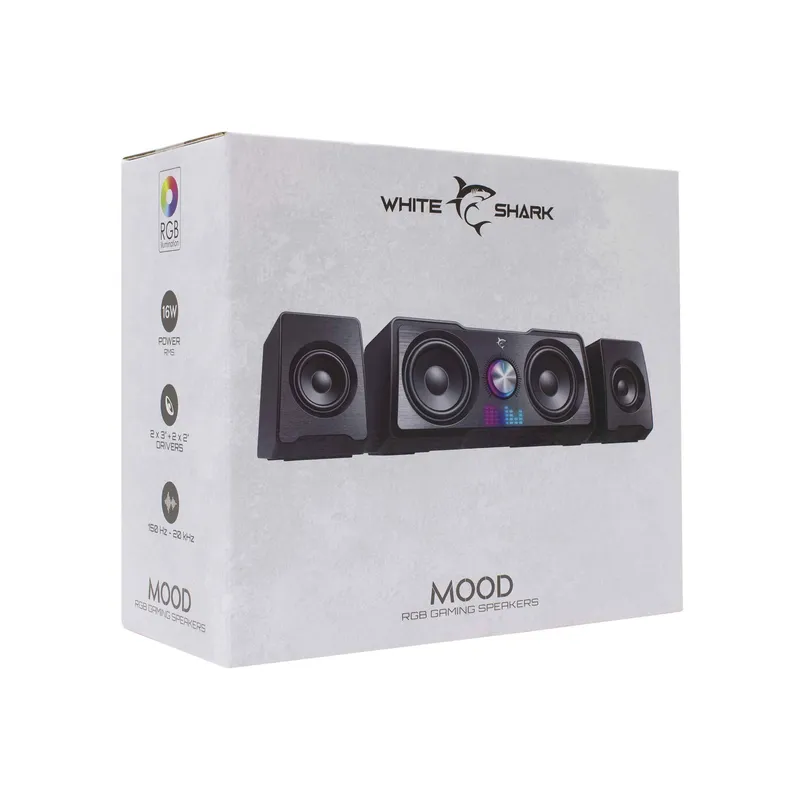 White Shark MOOD Stereo 2.2 Kaiutin Musta - 7327063