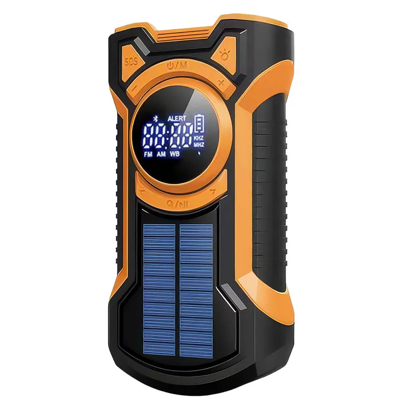 Just in Case 5000 mAh hätäradio aurinkopaneelilla musta/oranssi - 7877412