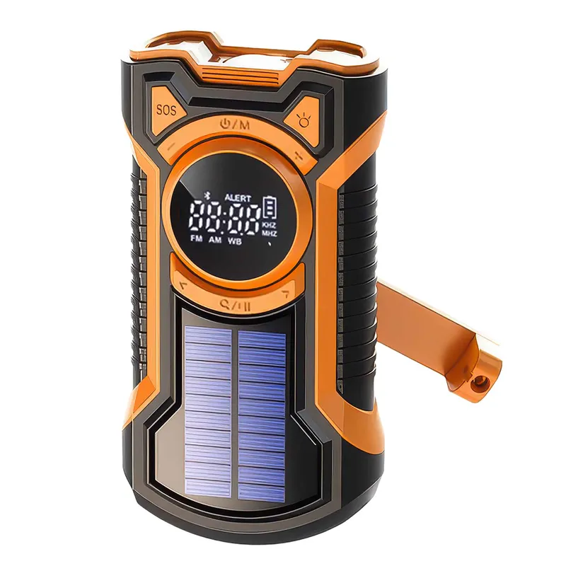 Just in Case 5000 mAh hätäradio aurinkopaneelilla musta/oranssi - 7877412