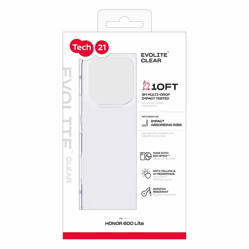 Tech21 Evo Lite Honor 600 Lite Kirkas - 5961029
