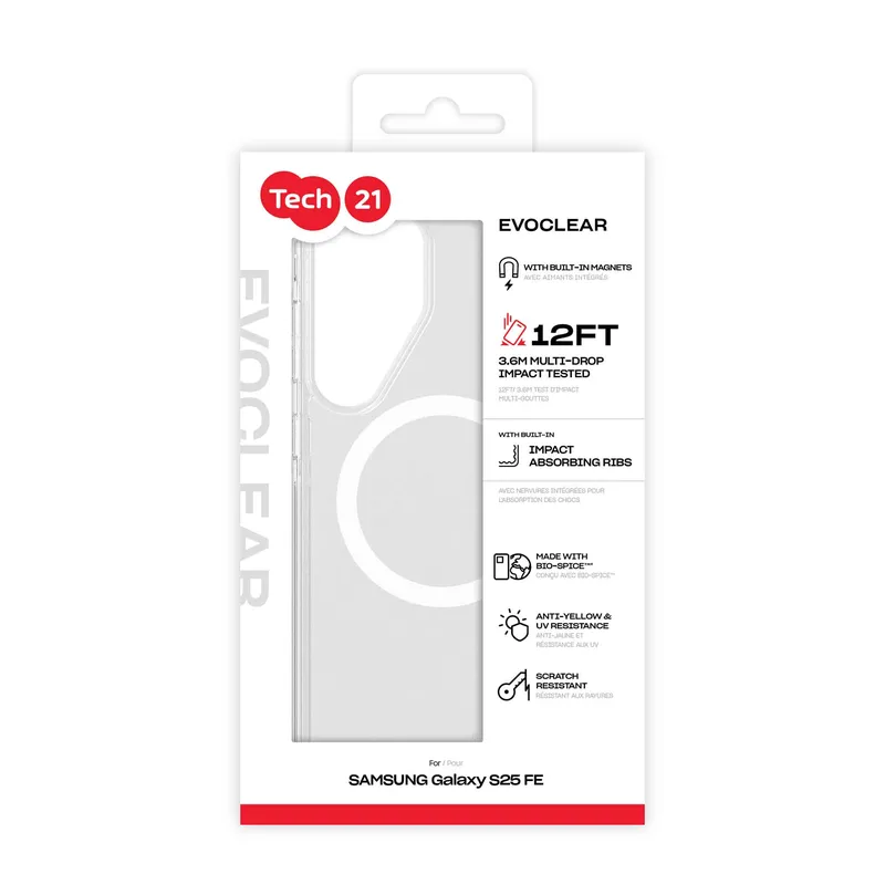 Tech21 Evo Clear Magnet Samsung Galaxy S25 FE Kirkas - 5960866