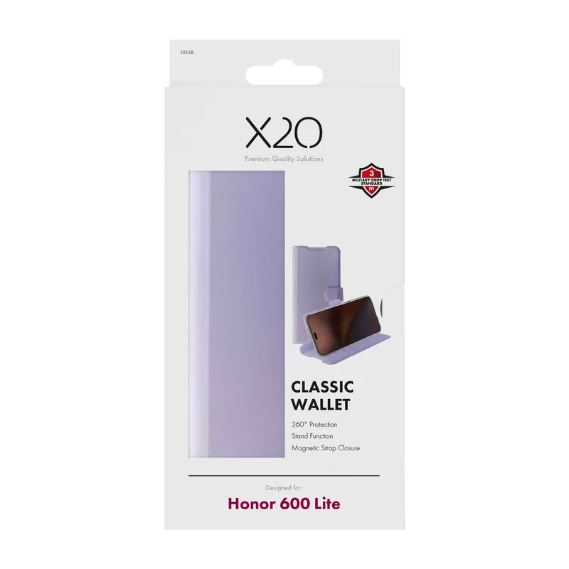 X2O Classic Wallet Lompakkokotelo Honor 600 Lite Lavender - 3410158