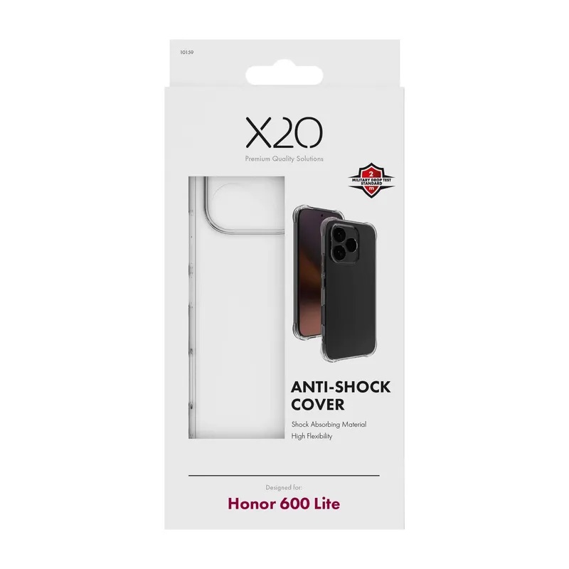 X2O Anti-Shock Suojakuori Honor 600 Lite Kirkas - 3410159